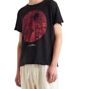 Greg Lauren Moon Shadows Recycled Cotton Black Graphic T-Shirt Size 3 USA Made